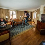 The Boondocks locals had an epic room with plenty of room for shenanigans. Ethan Solomkin with a bar.