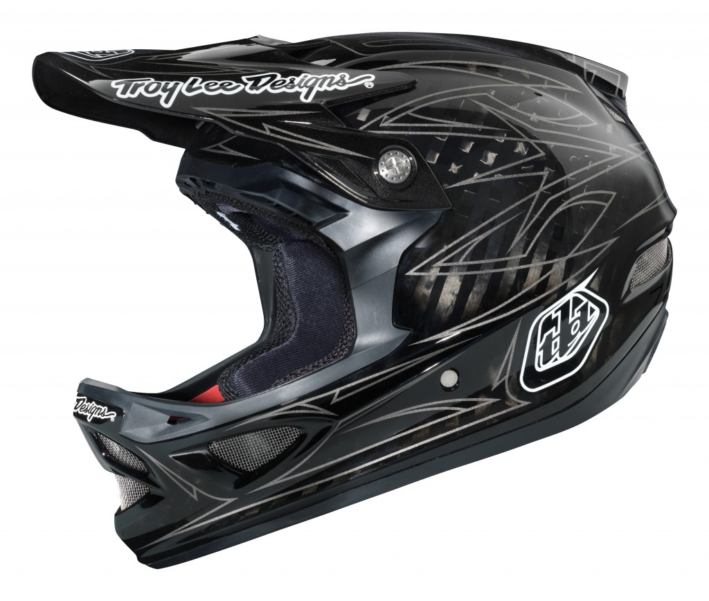 Yeah I definitely want one of these Pinstriped D3 Carbon Fiber helmets from Troy Lee Design.