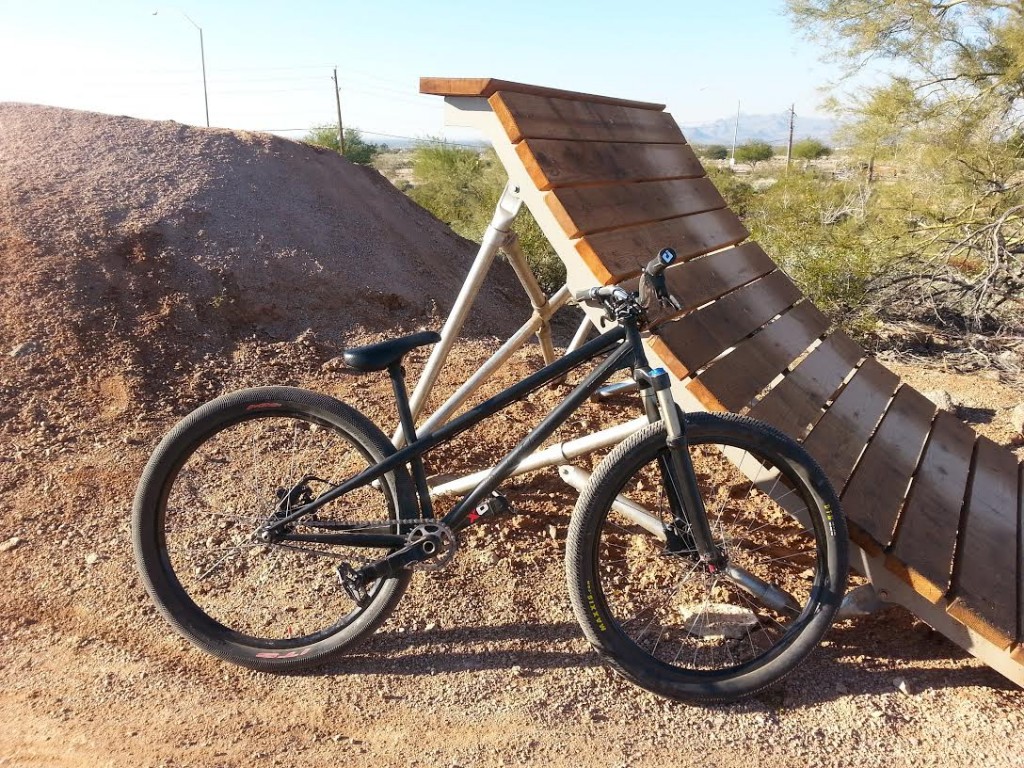 A Bicycle Fabrications Back Pocket DJ MTB in it's natural habitat.