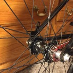 A close up look at Gabe's back hub and wheel build up.