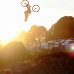 Flipping this jump is not as easy as it looks. The sunsets are just too epic on the coast.