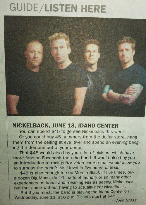 Wackyness Flashback to the truest words ever in a newspaper.