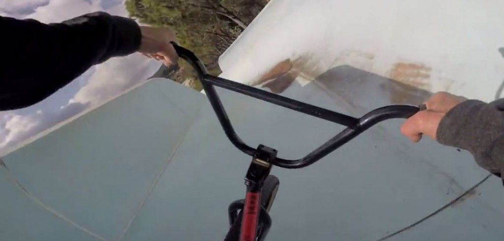 Bikes + Water slide = Awesome