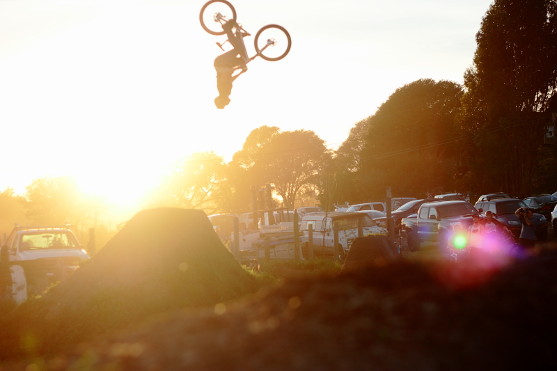 Flipping this jump is not as easy as it looks. The sunsets are just too epic on the coast.